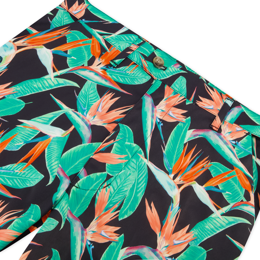 Heritage Short - Birds of Paradise Black