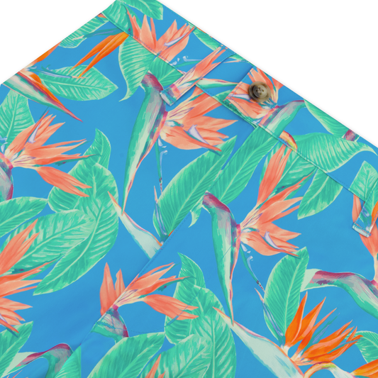 Heritage Short - Birds of Paradise Blue