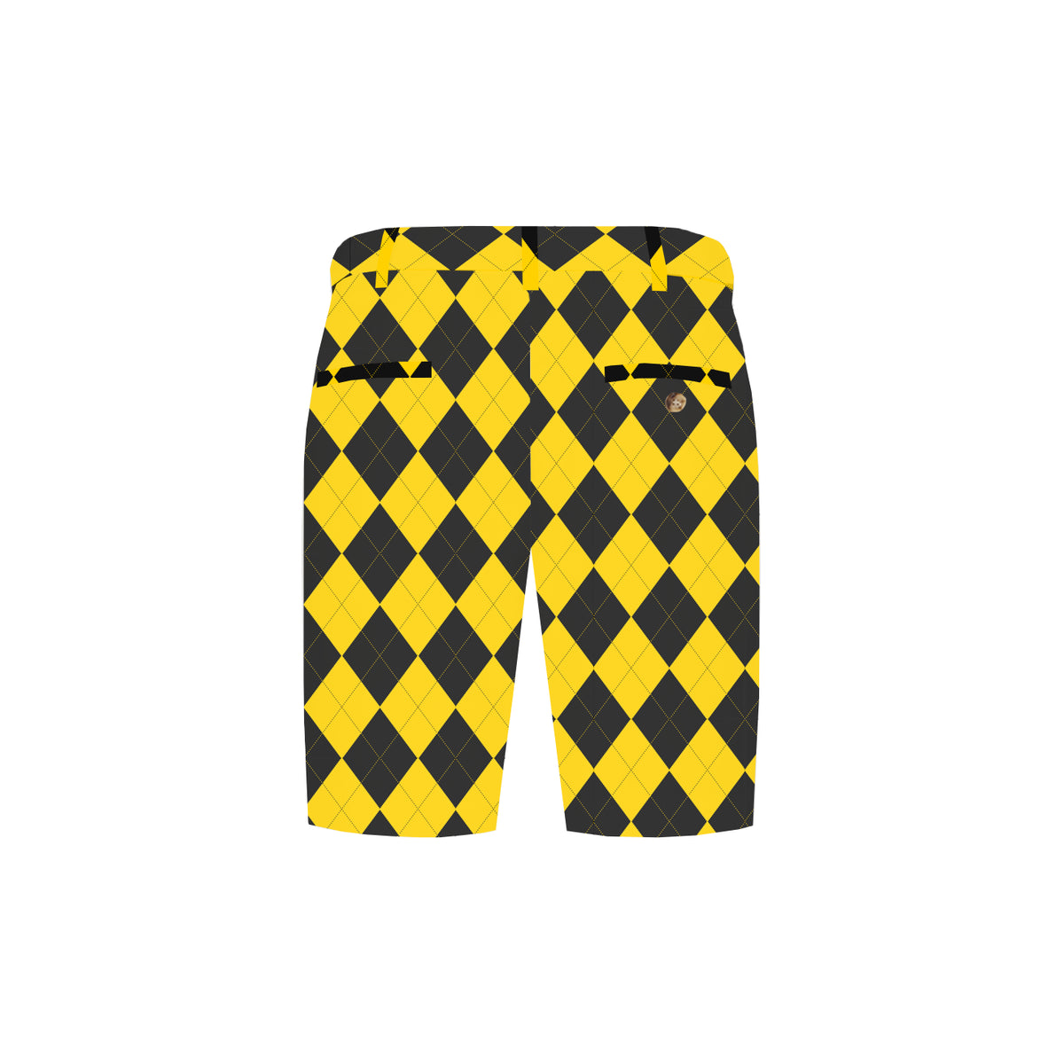 Black & Yellow Argyle Men's Heritage Short - MTO