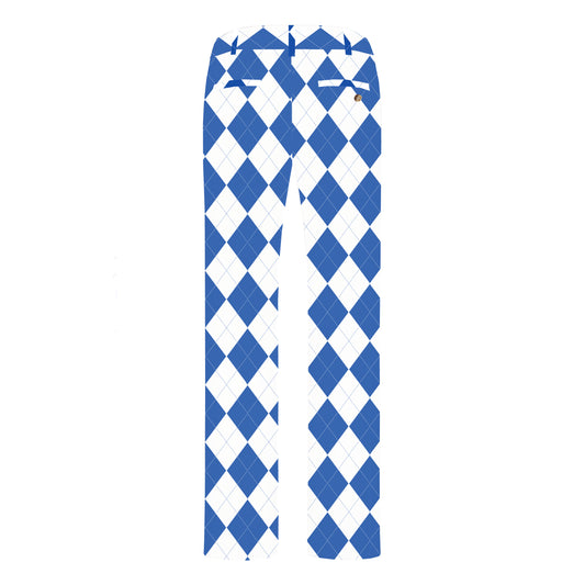 Royal Blue & White Argyle Men's Heritage or Birdie Pant - MTO