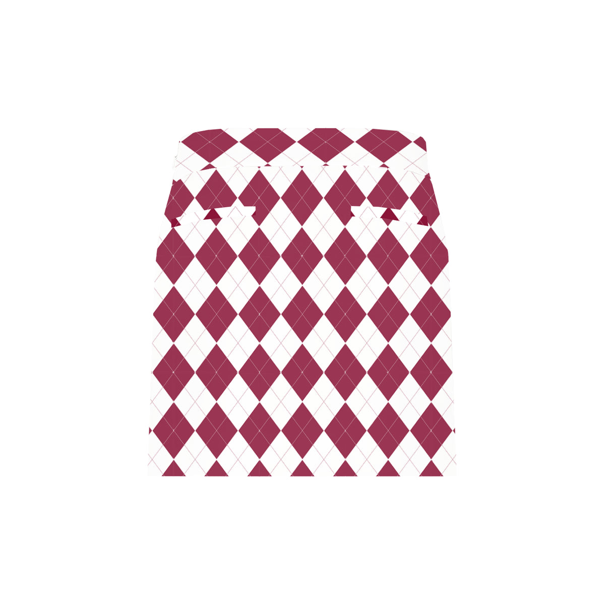 Cardinal & White Argyle Women's Classic Skort/Skirt - MTO