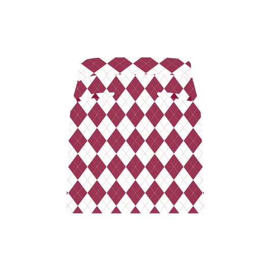 Cardinal & White Argyle Women's Classic Skort/Skirt - MTO