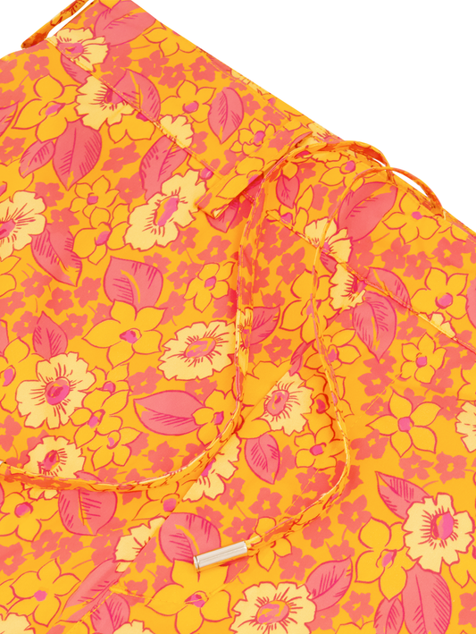 Caddie Short - Flower Hour Orange Crush