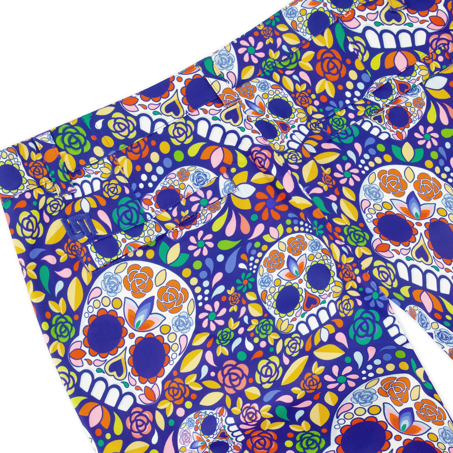 Birdie Pant - Mosaic Skulls Blue