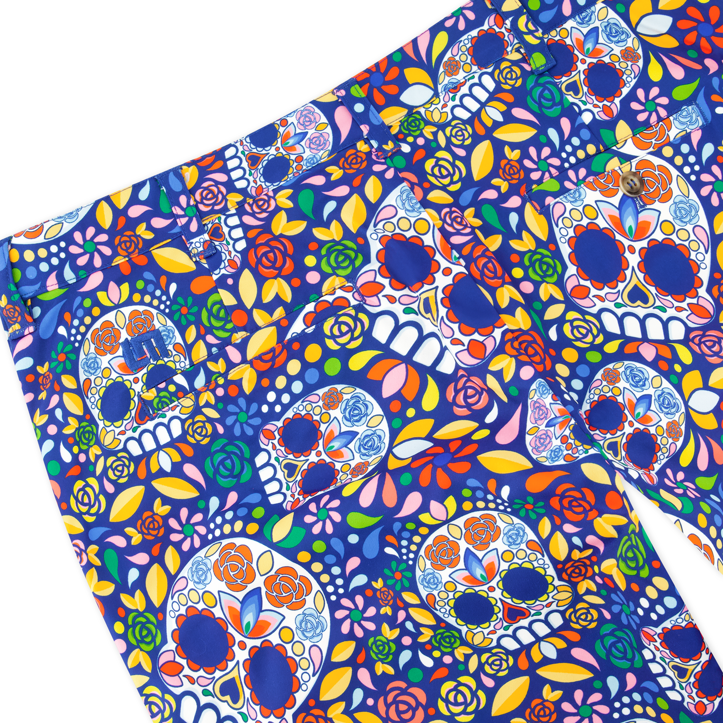 Heritage Short - Mosaic Skulls Blue