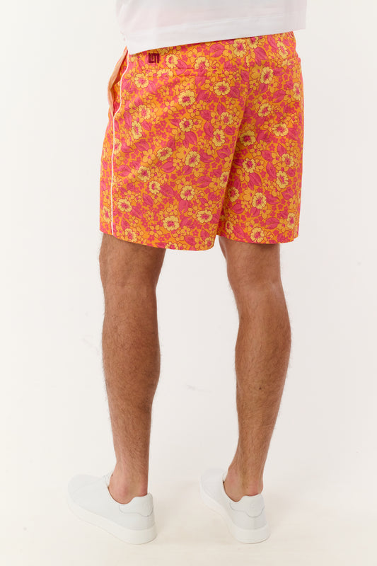 Caddie Short - Flower Hour Orange Crush