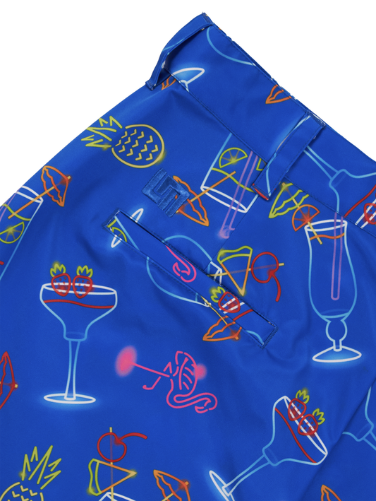 Birdie Pant - Neon Cocktails Blue