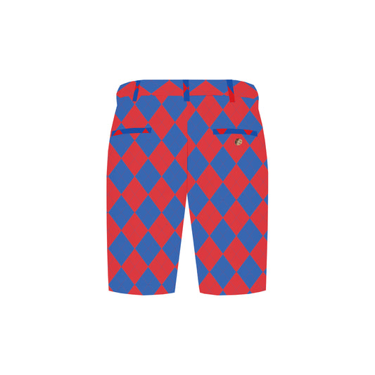 Royal Blue & Red Argyle Men's Heritage Short - MTO