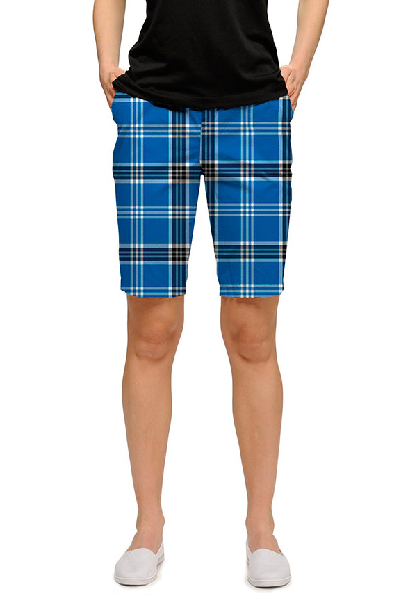 Fairway Blue Plaid Women's Bermuda Short - MTO