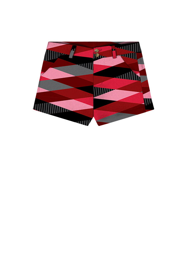 Fairway Fore Shades of Red Women's High Waist Short - MTO