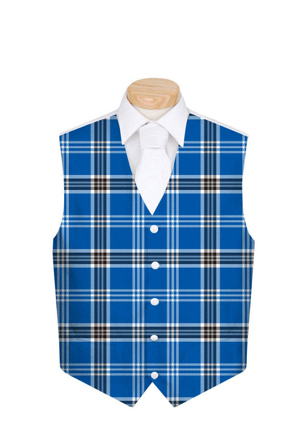 Fairway Blue Plaid Men's Vest MTO – Loudmouth - Main Image