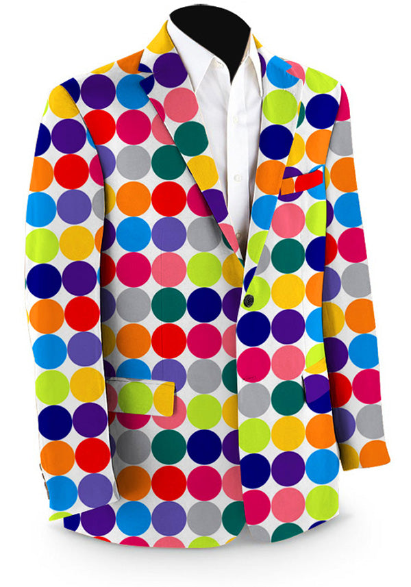 Fairway Disco Balls White Men's Sportcoat - MTO