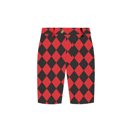 Red & Black Argyle Men's Heritage Short - MTO