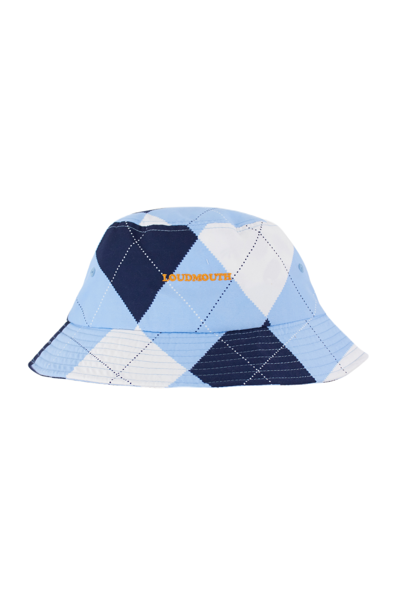 Bucket Hat - Blue White Argyle