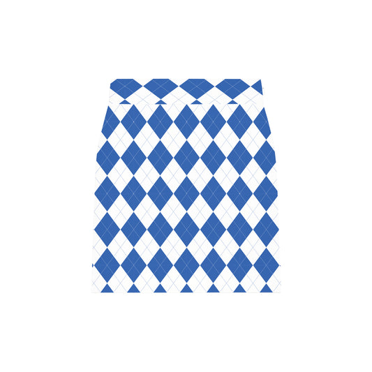Royal Blue & White Argyle Women's Classic Skort/Skirt - MTO