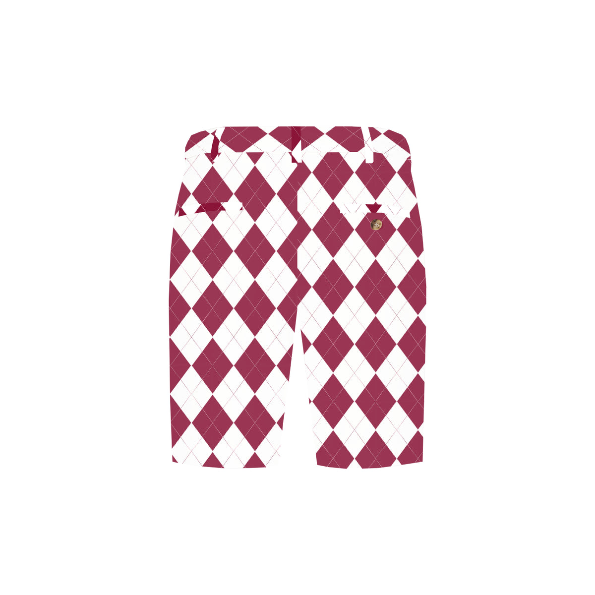 Cardinal & White Argyle Men's Heritage Short - MTO
