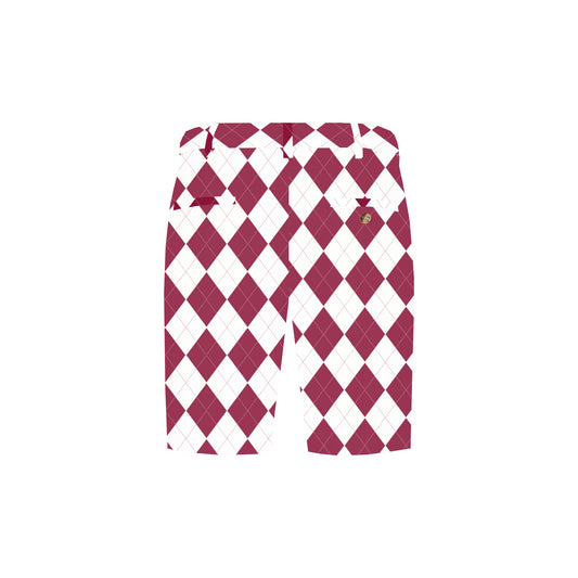 Cardinal & White Argyle Men's Heritage Short - MTO