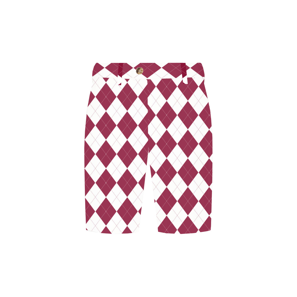 Cardinal & White Argyle Men's Heritage Short - MTO