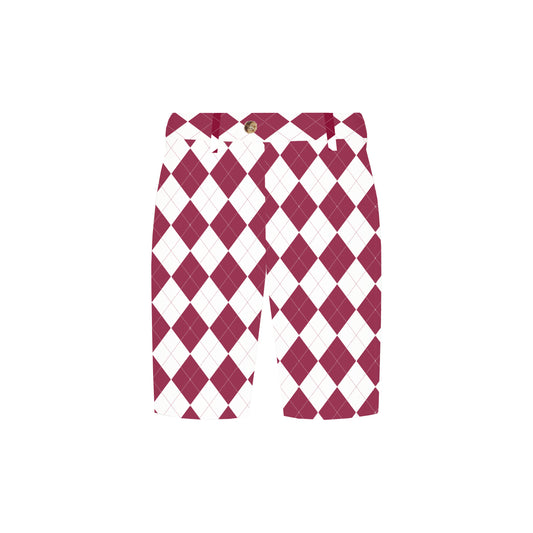 Cardinal & White Argyle Men's Heritage Short - MTO