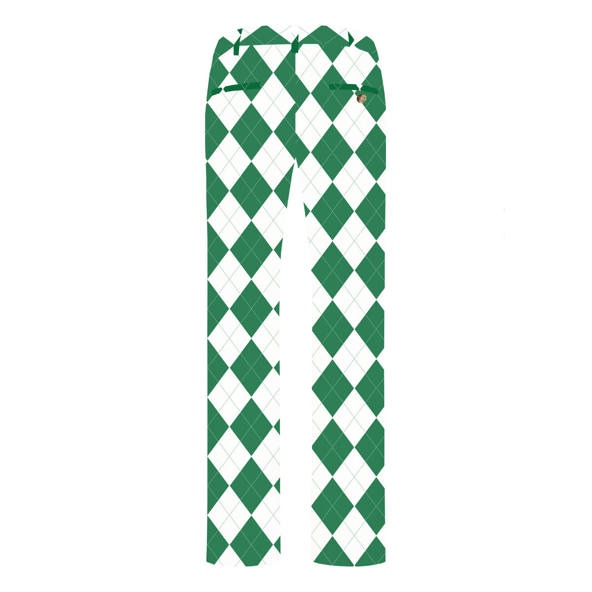 Green & White Argyle Men's Heritage or Birdie Pant - MTO