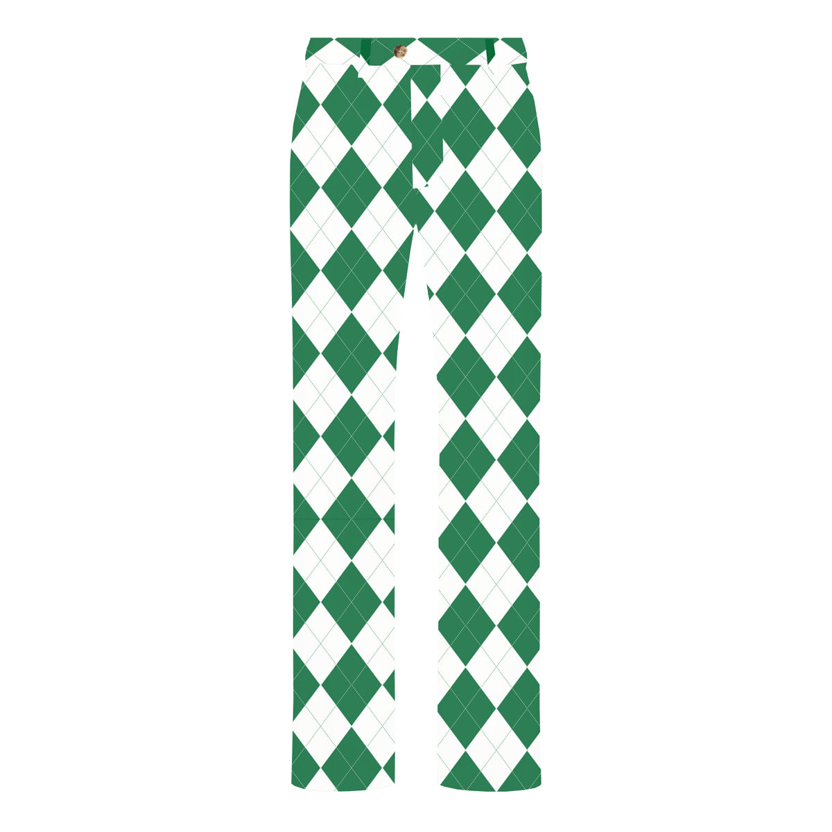 Green & White Argyle Men's Heritage or Birdie Pant - MTO