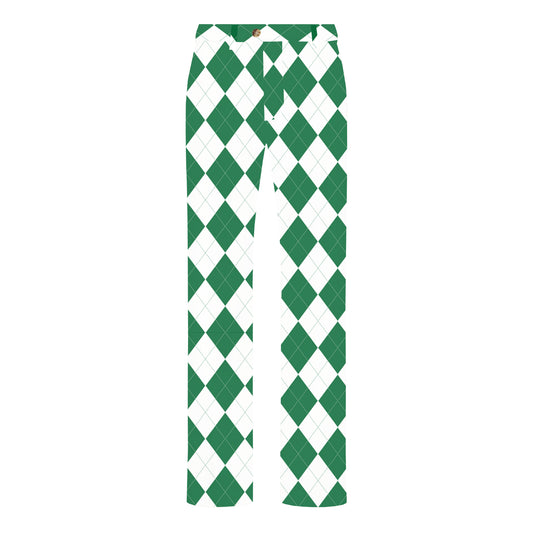 Green & White Argyle Men's Heritage or Birdie Pant - MTO