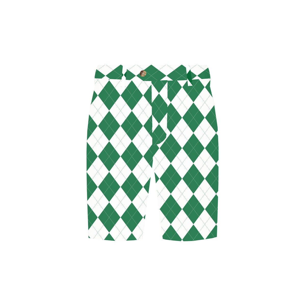 Green & White Argyle Men's Heritage Short - MTO