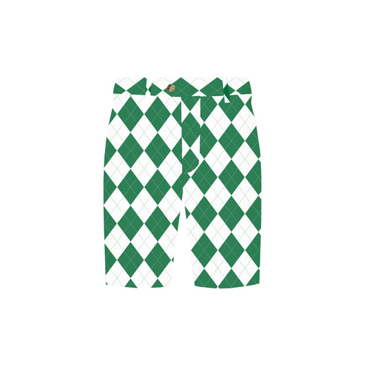 Green & White Argyle Men's Heritage Short - MTO