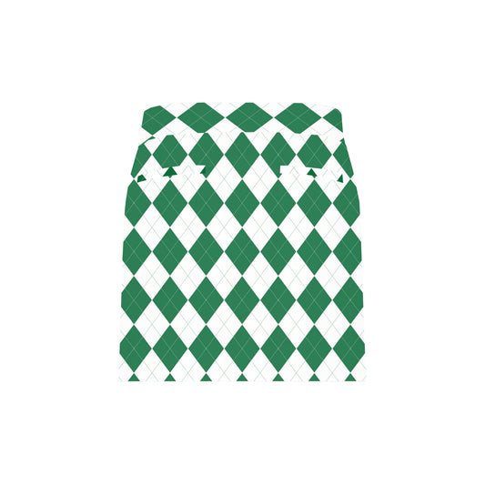 Green & White Argyle Women's Classic Skort/Skirt - MTO