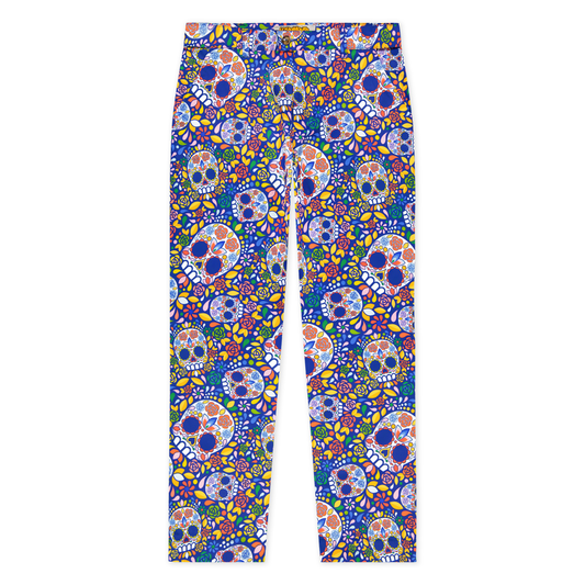 Heritage Pant - Mosaic Skulls Blue