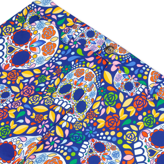 Heritage Pant - Mosaic Skulls Blue