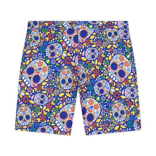 Heritage Short - Mosaic Skulls Blue