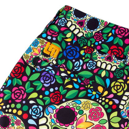 Womens Bermuda Short - Mosaic Skulls