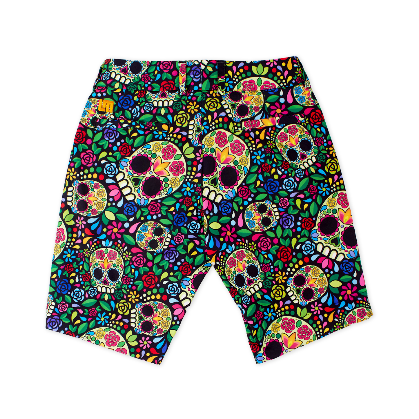 Womens Bermuda Short - Mosaic Skulls