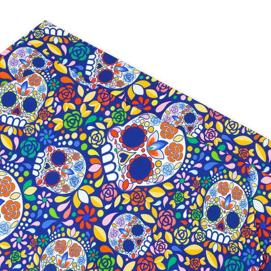 Classic Skort - Mosaic Skulls Blue