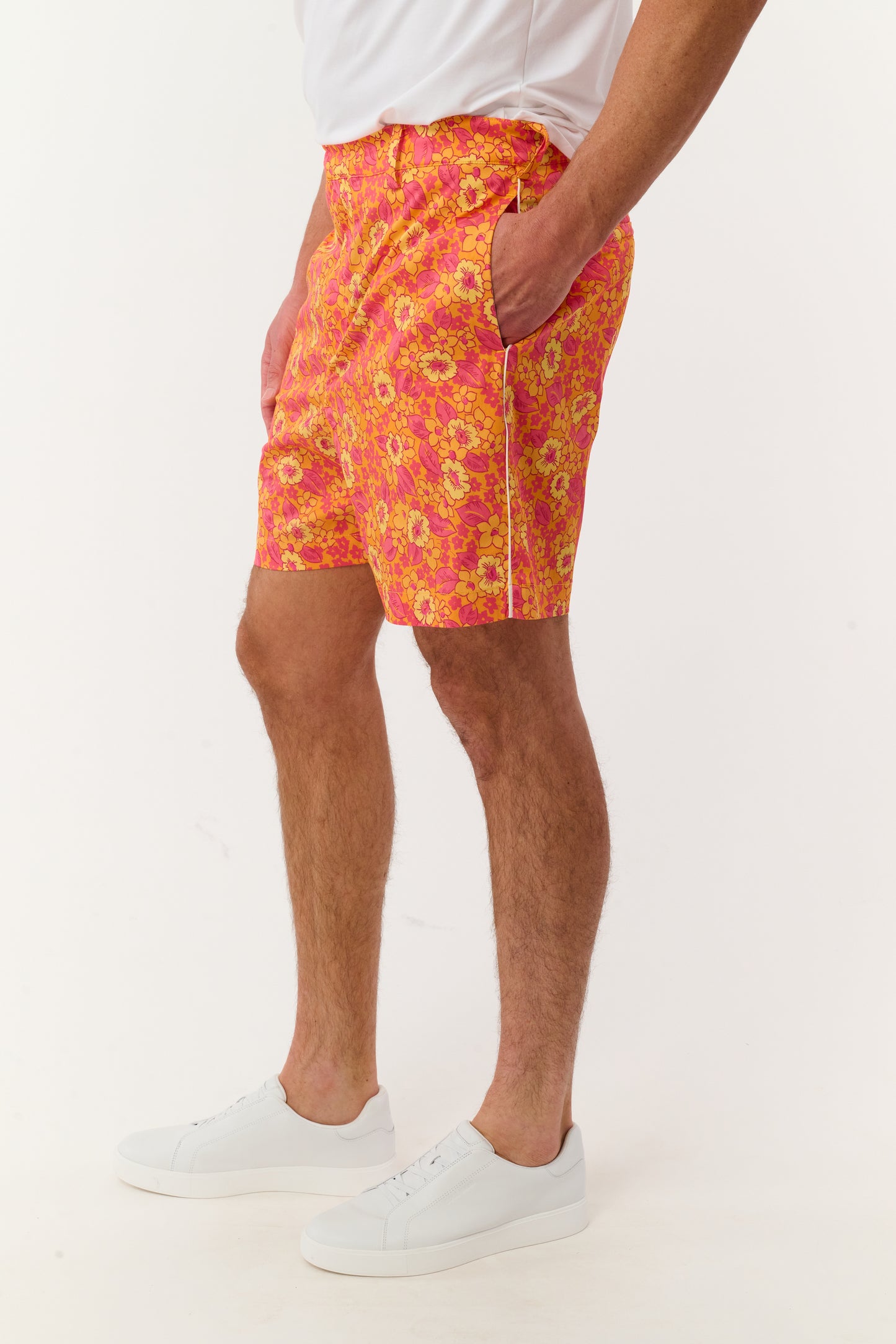 Caddie Short - Flower Hour Orange Crush