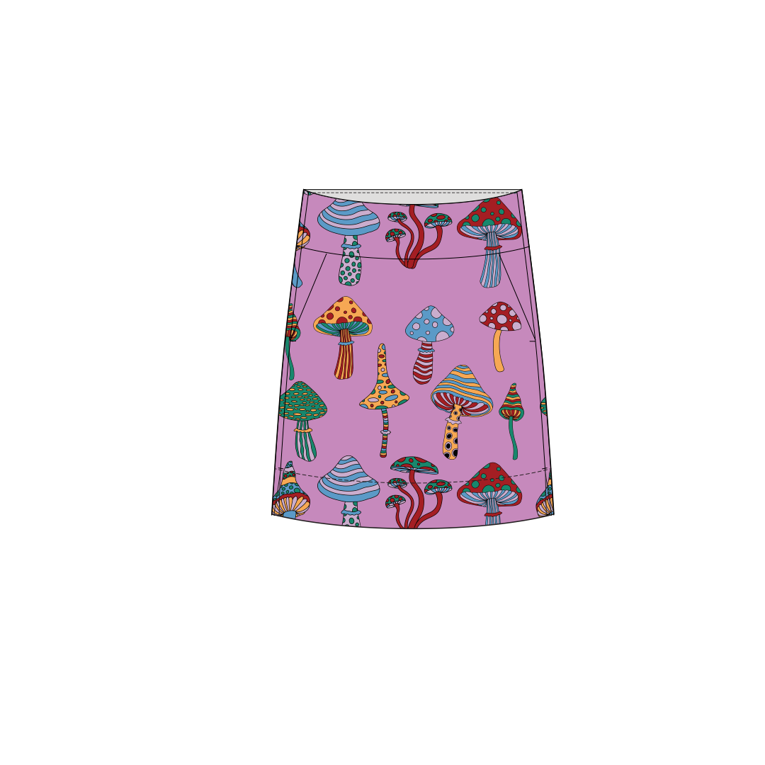 Mushroom Bubblegum Women's Classic Skirt/Skort - MTO