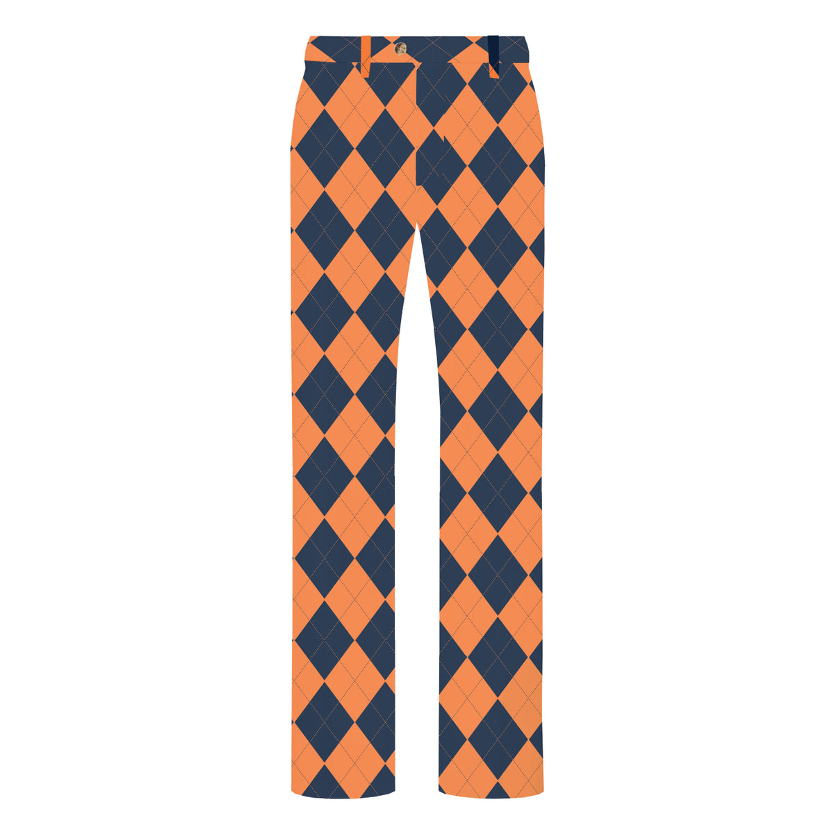 Navy & Orange Argyle Men's Heritage or Birdie Pant - MTO