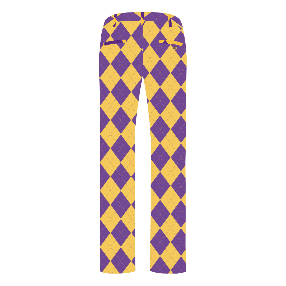 Purple & Gold Argyle Men's Heritage or Birdie Pant - MTO