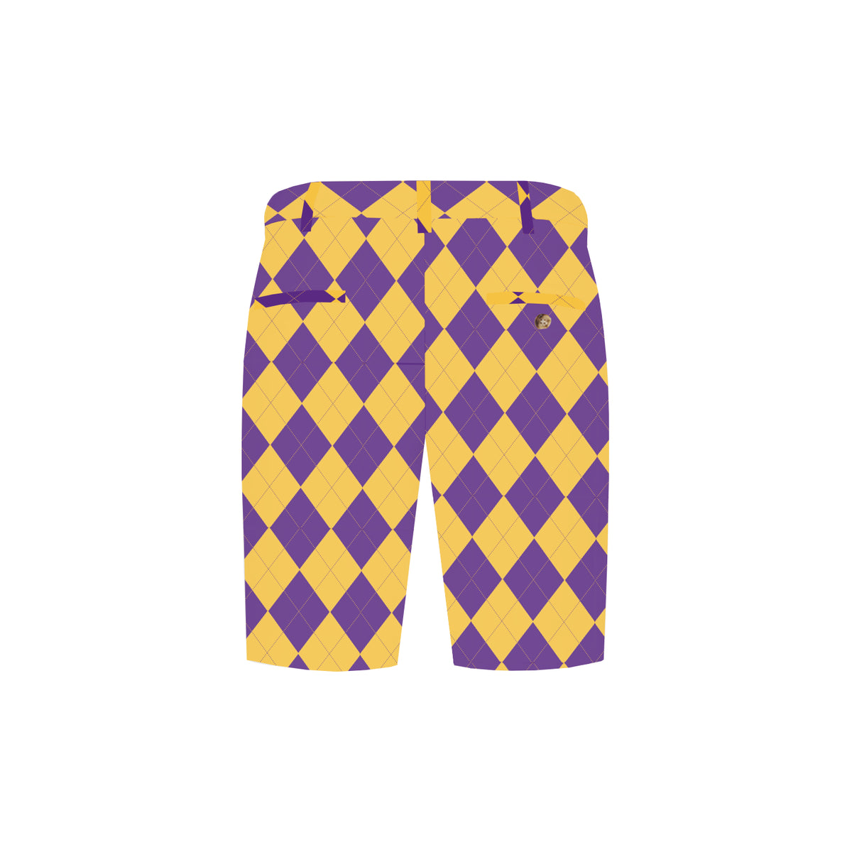 Purple & Gold Argyle Men's Heritage Short - MTO