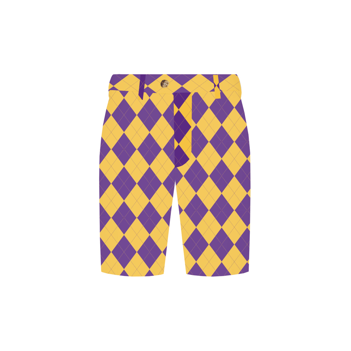 Purple & Gold Argyle Men's Heritage Short - MTO