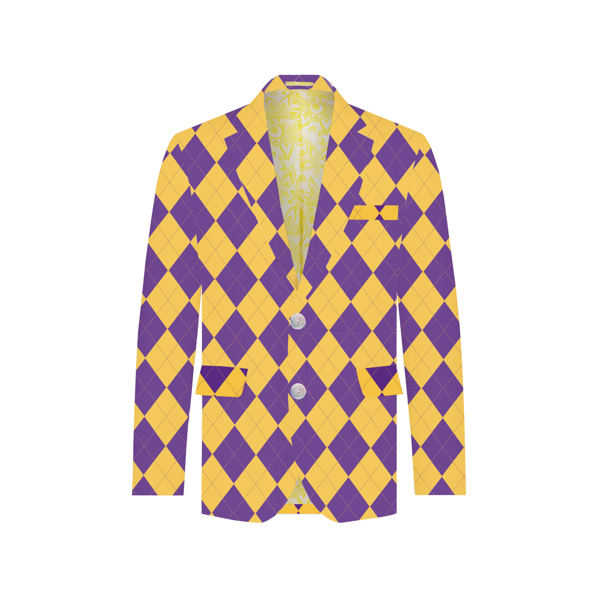 Purple & Gold Argyle Men's Sportcoat - MTO