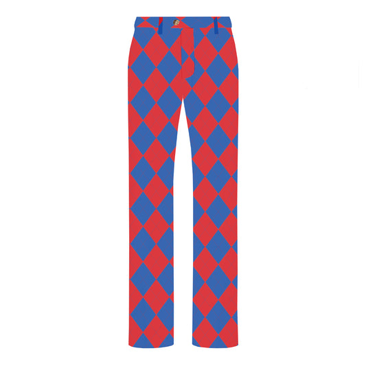 Royal Blue & Red Argyle Men's Heritage or Birdie Pant - MTO