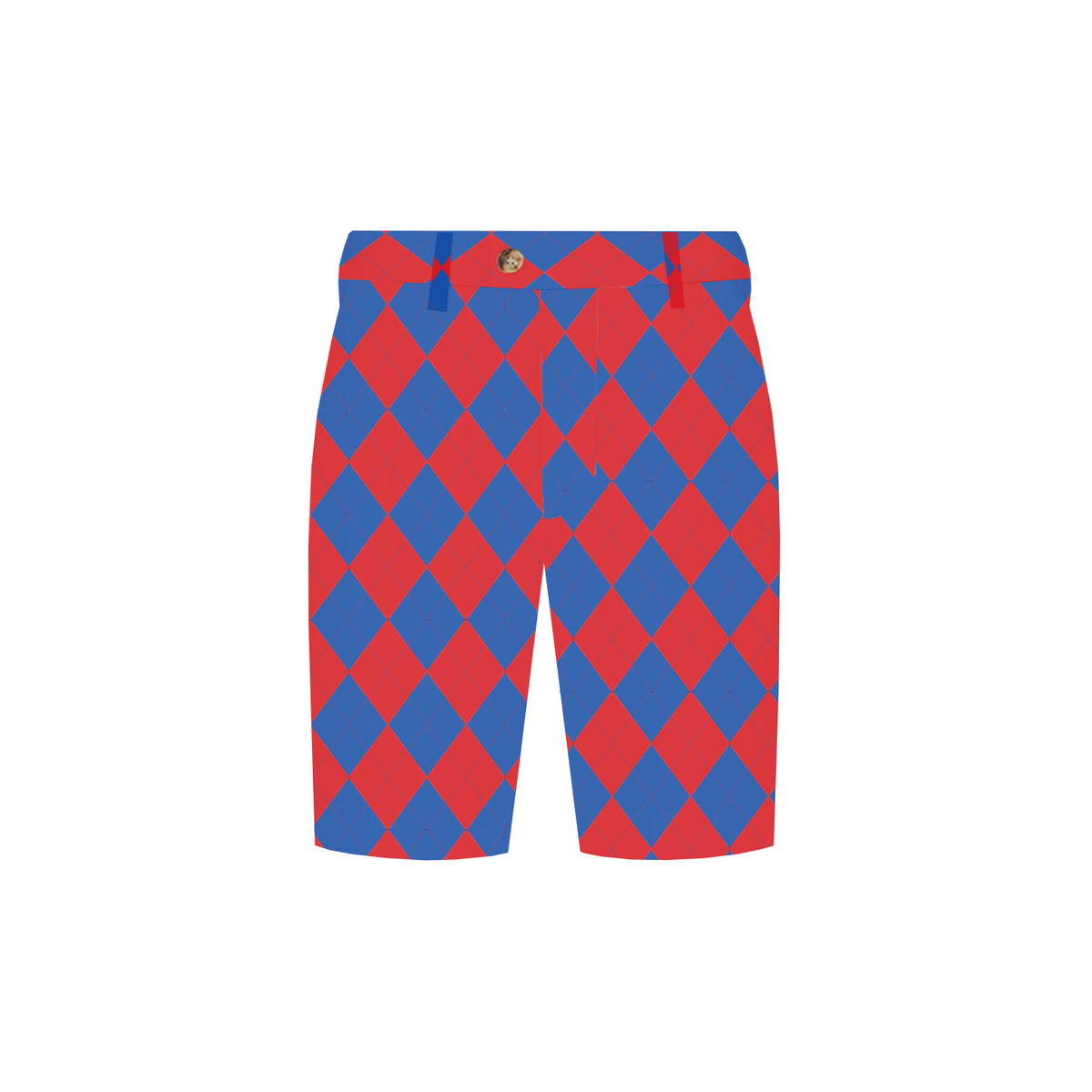 Royal Blue & Red Argyle Men's Heritage Short - MTO