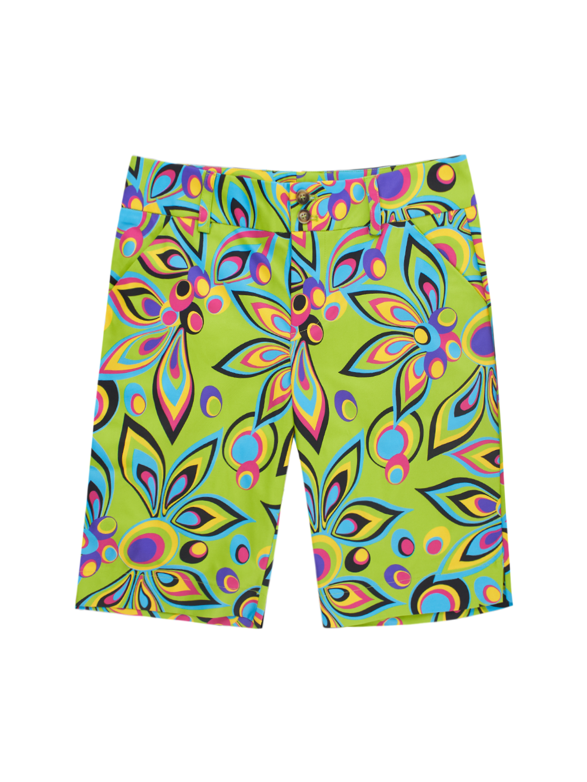 Bermuda stretch avec lin - Rose - 18.00