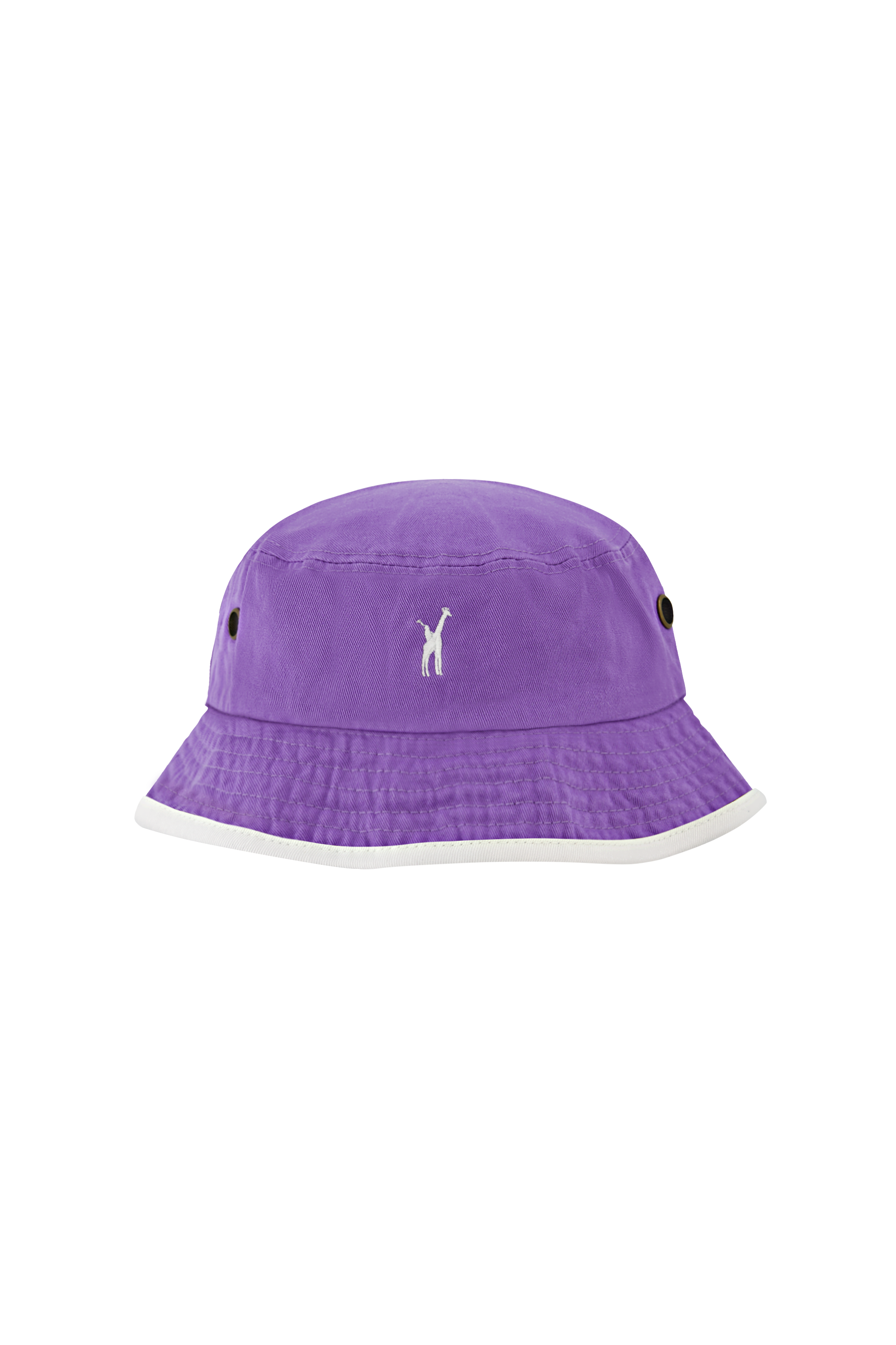 Giraffe Trimmed Bucket Hat - Purple