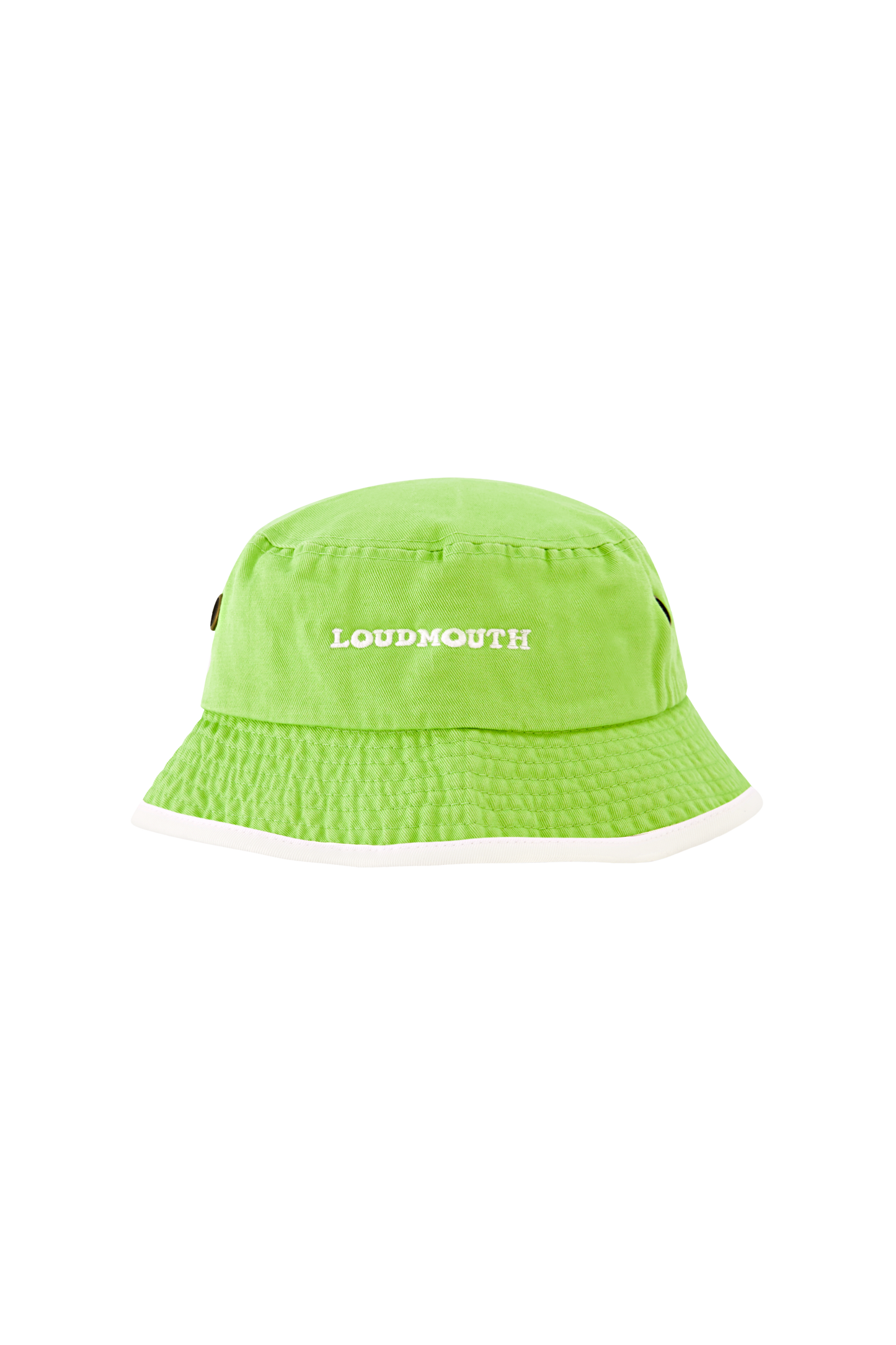 Logo Trimmed Bucket Hat Lime Green Loudmouth