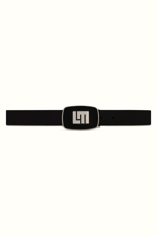 Polished Black Patent Leather Belt