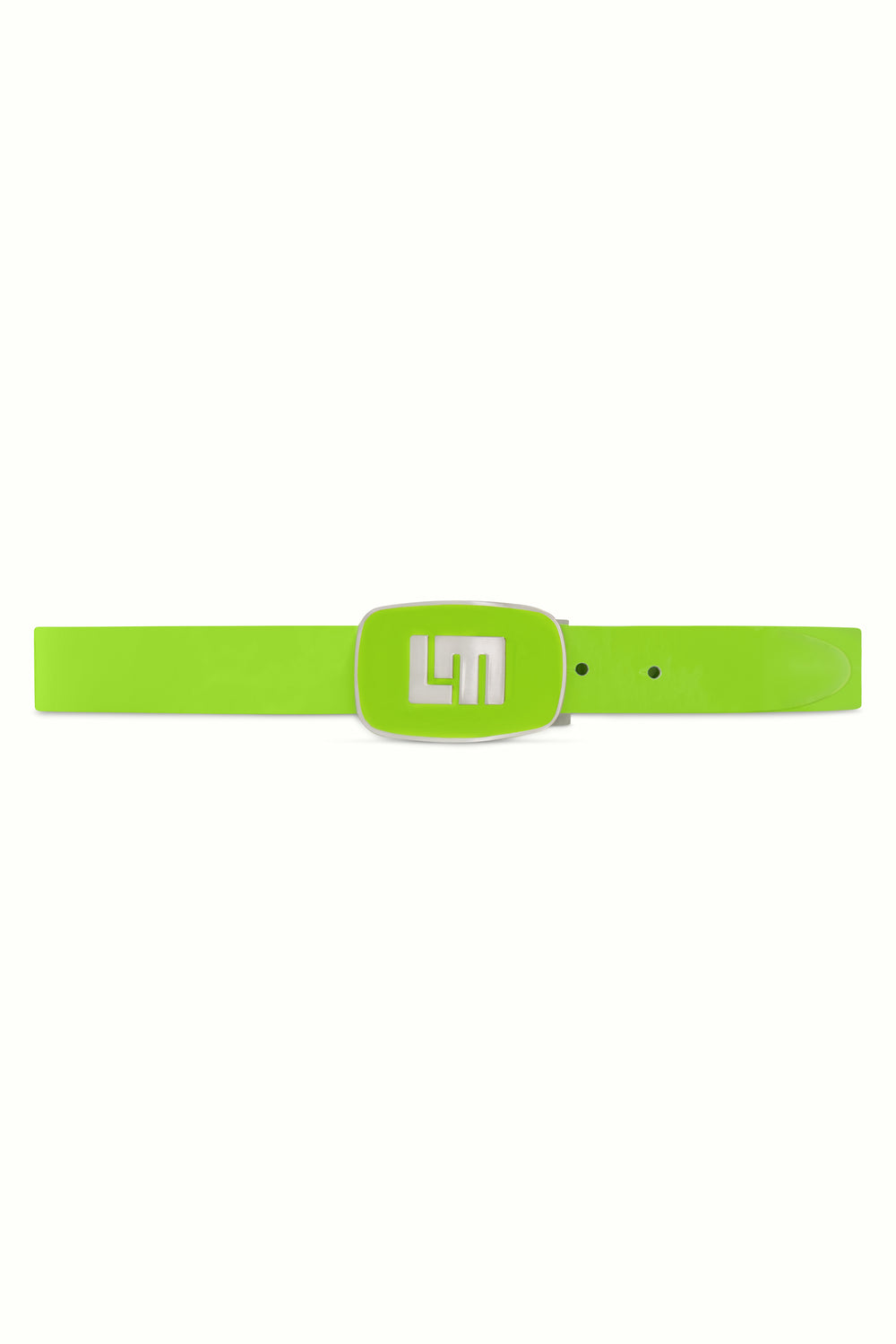 Polished Lime Green Patent Leather Belt