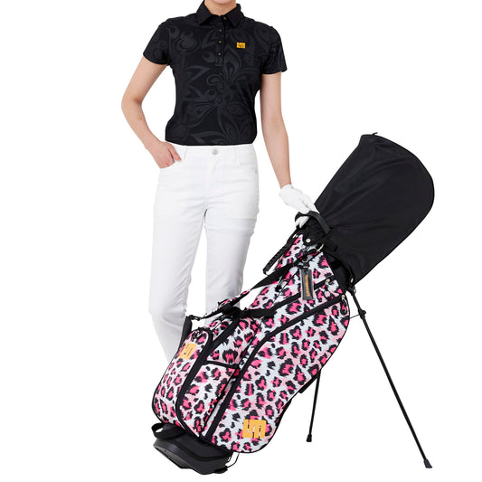 Heritage Logo Golf Bag - Pink Leopard